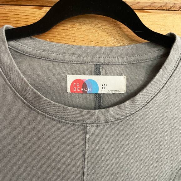 Free People Beach Portia Mini Dress Green Gray Cotton XS - Picture 3 of 8